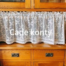 cade konty 뜨개 주방 창문 커튼 가리개커튼 선반 가림막 cade konty