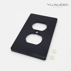 YU AUDIO 鋁製電源盒 插座盒 底座 明盒 復古工業風, 1個, 航空級全鋁面板(黑+墊片*2)