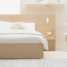 레이디가구 모노 호텔형 조명 수납 침대 SS/Q 슈퍼싱글 퀸 침대프레임, [01] 슈퍼싱글_프레임(매트제외), 아이보리