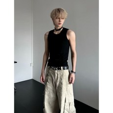 運動健身螺紋背心男春夏cleanfit美式痞帥修身收腰顯肌肉無袖T卹