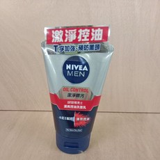 NIVEA MEN 妮維雅男士清爽控油洗面乳, 1個, 妮維雅男士清爽控油洗面乳100g