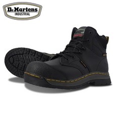 [닥터마틴] DM-66 안전화 미끄럼방지 방수 논슬립 작업화 6인치, 블랙, 1개