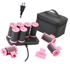 컬 및 웨이브와 호환되는 8피스 전기 가열 헤어 롤러 빠른 가열 110V, one set, 2EE800480_WGY, 1세트