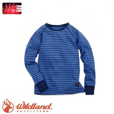 Wildland 荒野 童 遠紅外線彈性條紋衫