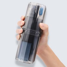 여행용 칫솔케이스 양치컵 포함 칫솔꽂이 세트, 블루