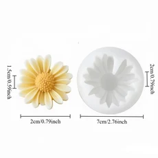 1pc 해바라기 양초 실리콘 몰드 DIY 수제 꽃 아로마 비누 석고 초콜릿 베이킹 홈 장식 공예 선물, 01 83002858