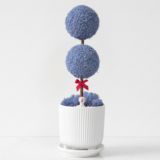 스칸디아모스 더블 플랜테리어 개업선물 집들이선물 실내 화분 식물, 1개, 라벤더 블루