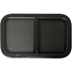 RV 창문 작은 집 가로 슬라이더스크린 및 내부 캠퍼 클램프 링 포함 드롭형 교체 트레일러 창문가로 슬라이더 48인치 x 22인치, Black, 24" x 15", 23 5/8" x 14 5/8" Cut-Out