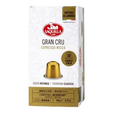 사켈라 네스프레소 호환 가능 그랑 크뤼 에스프레소 리코 미디엄 로스트 캡슐 커피, 1개, 5g, 30개입