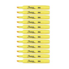 샤피 탱크 형광펜, 12개입, 파스텔옐로우12개
