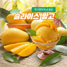 프리미엄 베트남 직송 먹기편한 냉동 슬라이스 망고 100g X 10개, 1개, 1kg