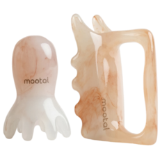 무탈 두피 괄사 머리 지압 바디 마사지기, 크림+크림, 1세트