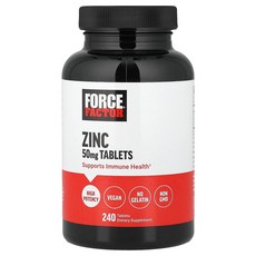 Force Factor 포스팩터 징크 240정 아연 미네랄보충제, Force Factor 포스팩터 징크 240정 아연 미