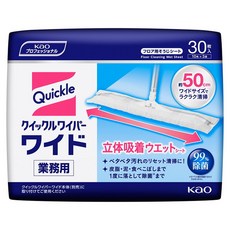 Kao 花王 Quickle 立體吸附濕式玻璃清潔濕巾 營業用 30入, 1個