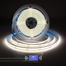 유리 렌즈 용 메이크업 거울 욕실 5V COB LED 스트립 라이트 USB 침투 가능한 벽 화장대 터치 센서 디 밍이 스위치로 구동, Natural White, 3M, Natural White