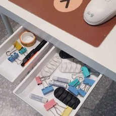 히든서랍 붙이는 책상밑 히든 서랍 소형 화이트 책상밑서랍