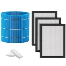 2-in-1 정화 및 가습 공기청정기 입자 필터 3팩 윅 2팩과 호환되는 음베터 DH3i 교체 세트, Dh3i 1+2+3