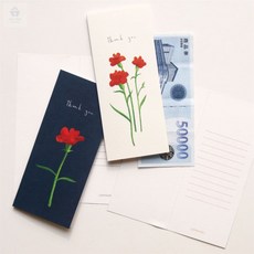 다소니디자인 카네이션 용돈카드 고급감사카드, 06 한송이