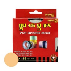 코벡사 제본라벨 25MMX10M 연주황 1개 구분 소책자 교재 라벨링