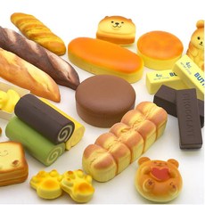 장난감 빵모양 스퀴시 스트레스완구, 캐릭터 베이커리(고양이크림빵1p)