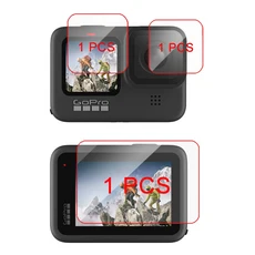 고프로 히어로 12 11 10 9 용 강화 유리 스크린 보호대 블랙 렌즈 보호 필름 액세서리, 01 E2038-1, 01 China Mainland