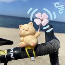 자전거 오토바이 킥보드 악세사리 바람개비 소품, 1개, 10. 고양이 클로버