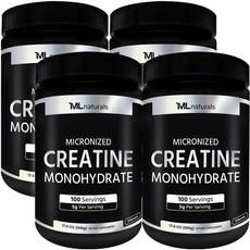 [미국빠른직구] 신제품 마이라이프 내추럴스 마이크로나이즈드 크레아틴 모노하이드레이트 (분말), 500g, 4개