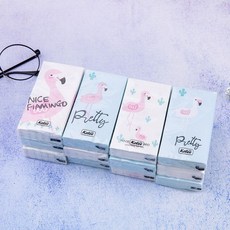 卡通印花手帕紙便攜式小包餐巾紙彩色印花面巾紙彩色小包紙巾批發, 1個, 火烈鳥40包