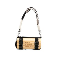 펑첸왕 bamboo-slat buckled clutch bag