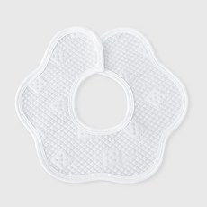 嬰兒圍嘴花瓣360度旋轉防水兒童圍兜寶寶用品新生兒口水巾, 1個, 1個裝, 藍色餅乾花邊防水圍嘴:如圖所示