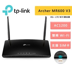 TP-LINK Archer MR600 V3 4G Cat6 AC1200 無線網路分享器 SIM卡 wifi路由器，高速穩定，隨插即用，享受飆網快感, 1個