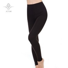 ATUM素色超彈力純棉內搭褲黑色