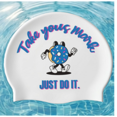 파니마켓 민트 도넛 실리콘 수모, 1개, 민트/핑크