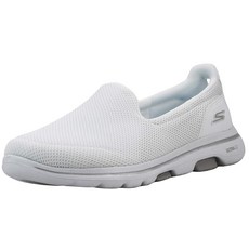 스케쳐스 여성용 고워크 5 스니커즈 토프 US 7.5, 5.5, 화이트