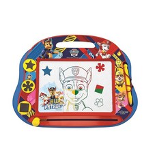 Lexibook Paw Patrol 멀티컬러 매직 마그네틱 드로잉 보드 여아 및 남아용 예술적이고 창의적인 장난감 스타일러스 펜 및 스탬프 레드/블루 CRPA550, 퍼피 구조대