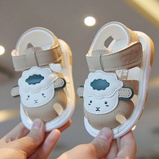 양 삑삑이샌들 보행기 걸음마 아기신발