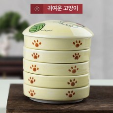 세라믹 물감 파레트 페인트, 1개, 큐트 캣, 기본 색상