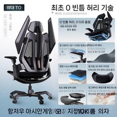 TGIF T0 게이밍 인체공학 의자 컴퓨터 시트 마사지 가열기능, 높은 하중을 지탱하는 다섯 발톱, 회전식 들어 올리는 팔걸이, A. T0맥스라이트이어그레이