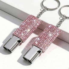 Binboll 비상 호루라기 근위원 안전 호루라기 랜야드 및 키체인 포함 야외 캠핑 하이킹 보트 배낭 낚시 카약 어린이 구조 신호 시끄러운 생존 블루 134578, 실버 핑크