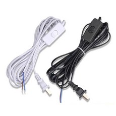 DIY燈具電線組 安全耐用 簡約百搭, 黑色, 1個, 開關線