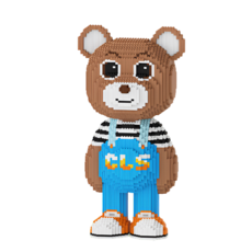 체리닷컴 귀여운 동물 친구들 디폼블럭 나노블록 모음 대형, 주황 곰돌이, 1개