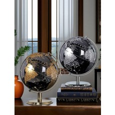 모던 서전 지구본 지도 책상 위 인테리어 장식 소품, 23. 영문 L 딥블루