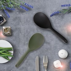 소독가능한 내구성 좋은 실리콘 주걱, 1개, 블랙