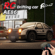 이니셜D TOYOTA AE86 미니 드리프트 탁상용 RC카 1:64 2.4G 4WD 비례제어기능, 도요타 AE86, 1개