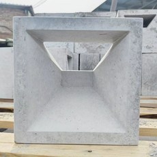 큐블럭 담장 디자인벽돌 파벽돌 시멘트 석고 실내 콘크리트 인테리어 세라믹 큐브블럭, 1개, 20x20x10cm 시멘트 단면 사다리꼴 구멍