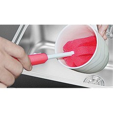 얇은물병 텀블러 세척 길이조절 브러쉬 다용도세척솔 주방다용도솔 주방솔, 1개, 색상랜덤