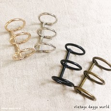 금속 6공 루즈링 3공링 제본링 셀프제본, 루즈링 소형_엔틱