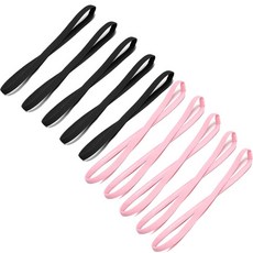 10Pcs 컬러 여성 남성 요가 머리띠 스포츠 미끄럼 방지 탄성 고무 헤어 액세서리, x 10pcs 7