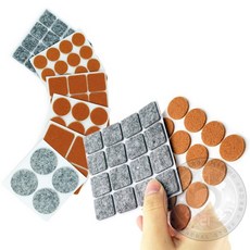 무지개몰 긁힘방지 바닥보호 스티커패드 바닥소음방지, 사각 4P, 1개