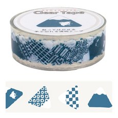 濱文樣 PET透明膠帶 富士山飯糰 日本製 可手撕, 1個